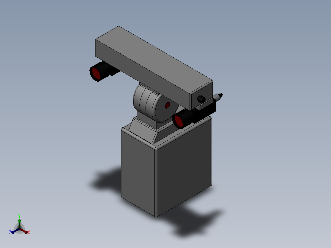 视觉追踪系统机架模型正等轴测图