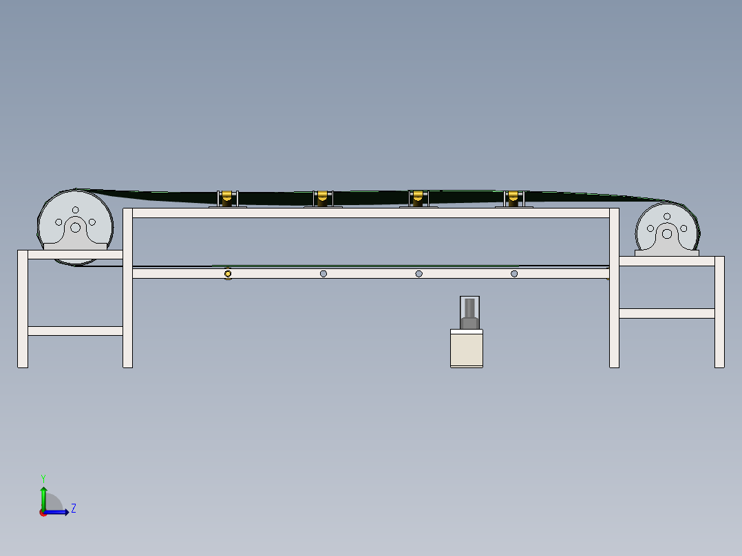 皮带运输机皮带裂纹监测装置左视图
