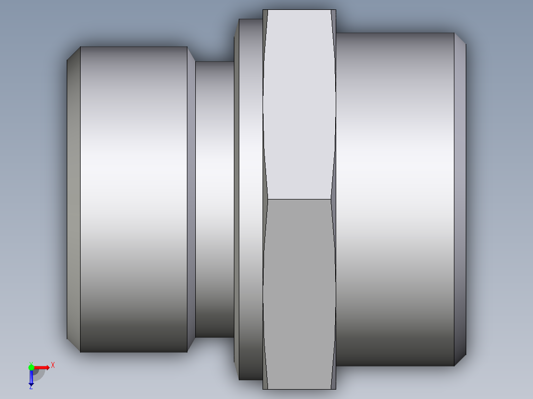 卡套式工业通用硬管接头EO_Male_Stud_connector_GE28LM71X俯视图