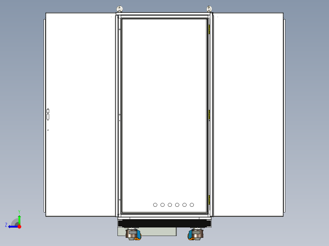 防威图机柜图右视图
