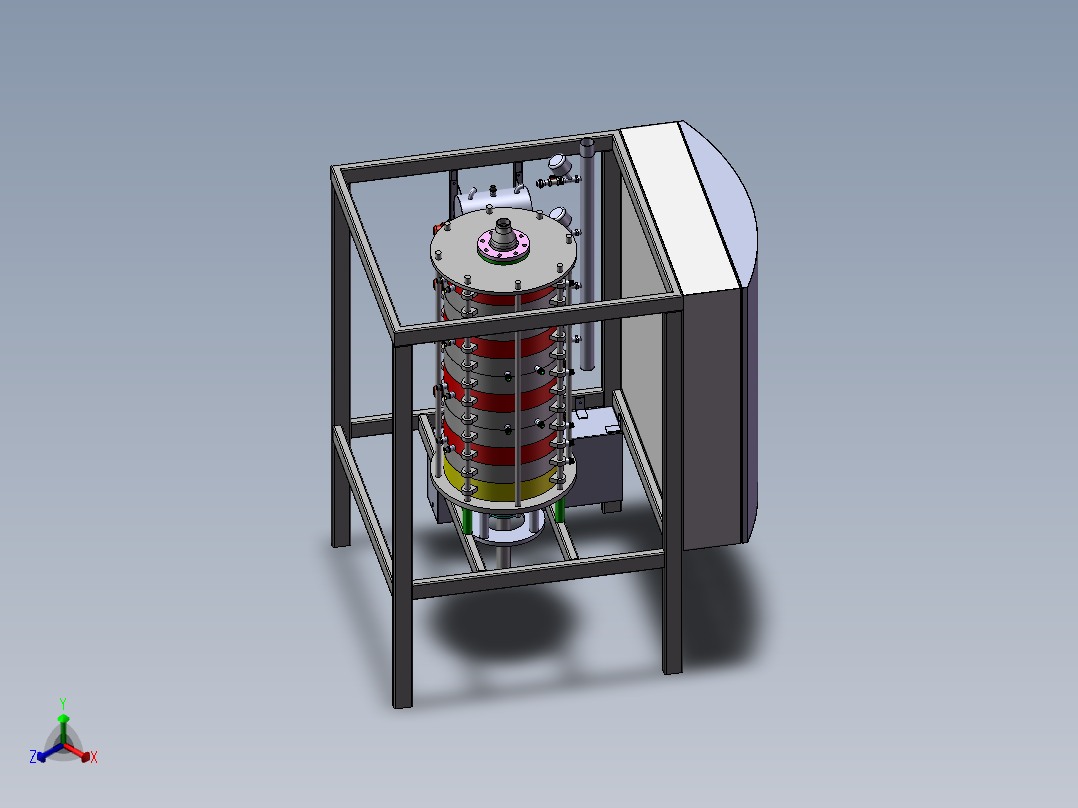 巧克力调温机正等轴测图