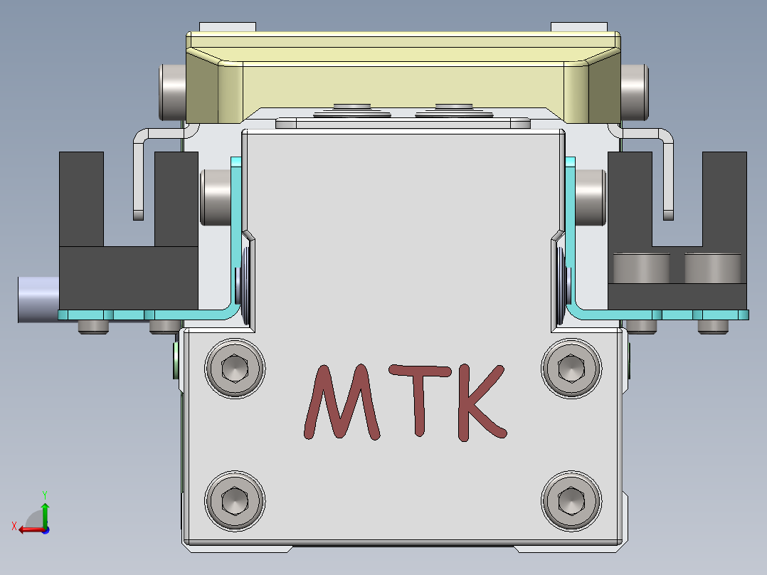 GTH内嵌丝杆全封闭GTH4-BC-42步进后视图