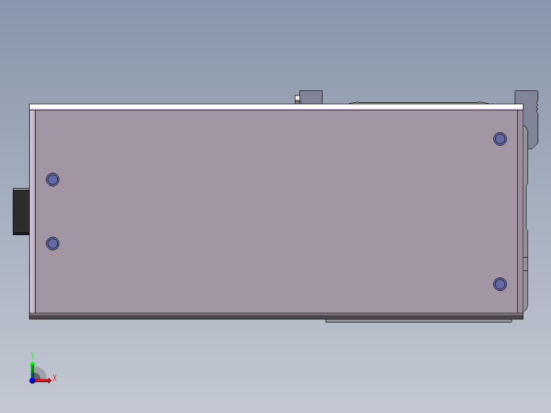 电动滑台模组SDM75右折模型 -（加长滑台）前视图
