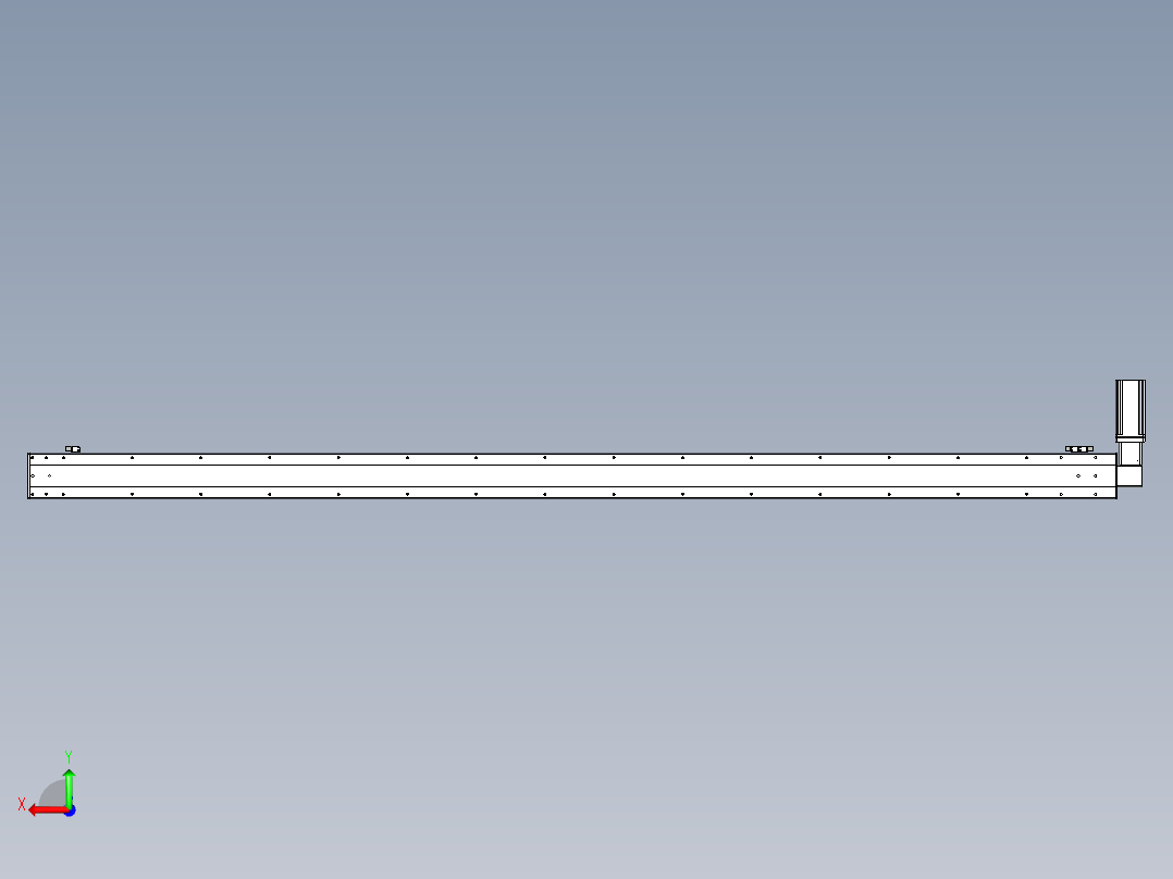 同步带滑台-半封闭B13-L90-S2900-R-Z86-D3后视图