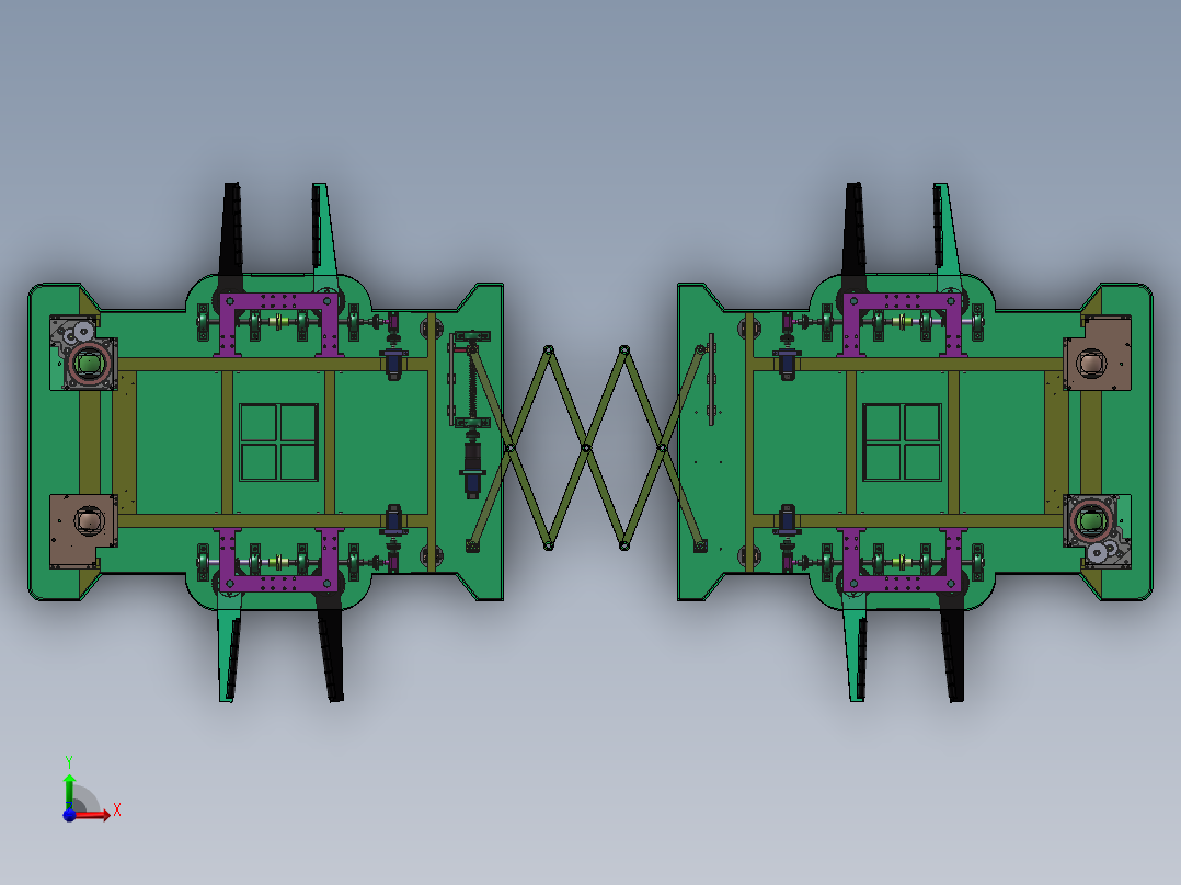 夹持式自动泊车机器人前视图