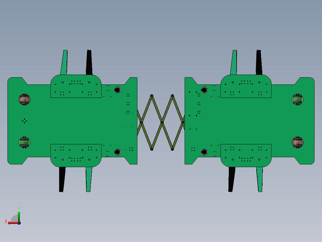夹持式自动泊车机器人后视图