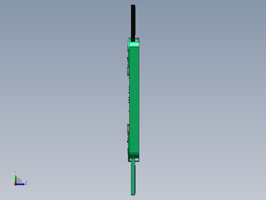 夹持式自动泊车机器人左视图