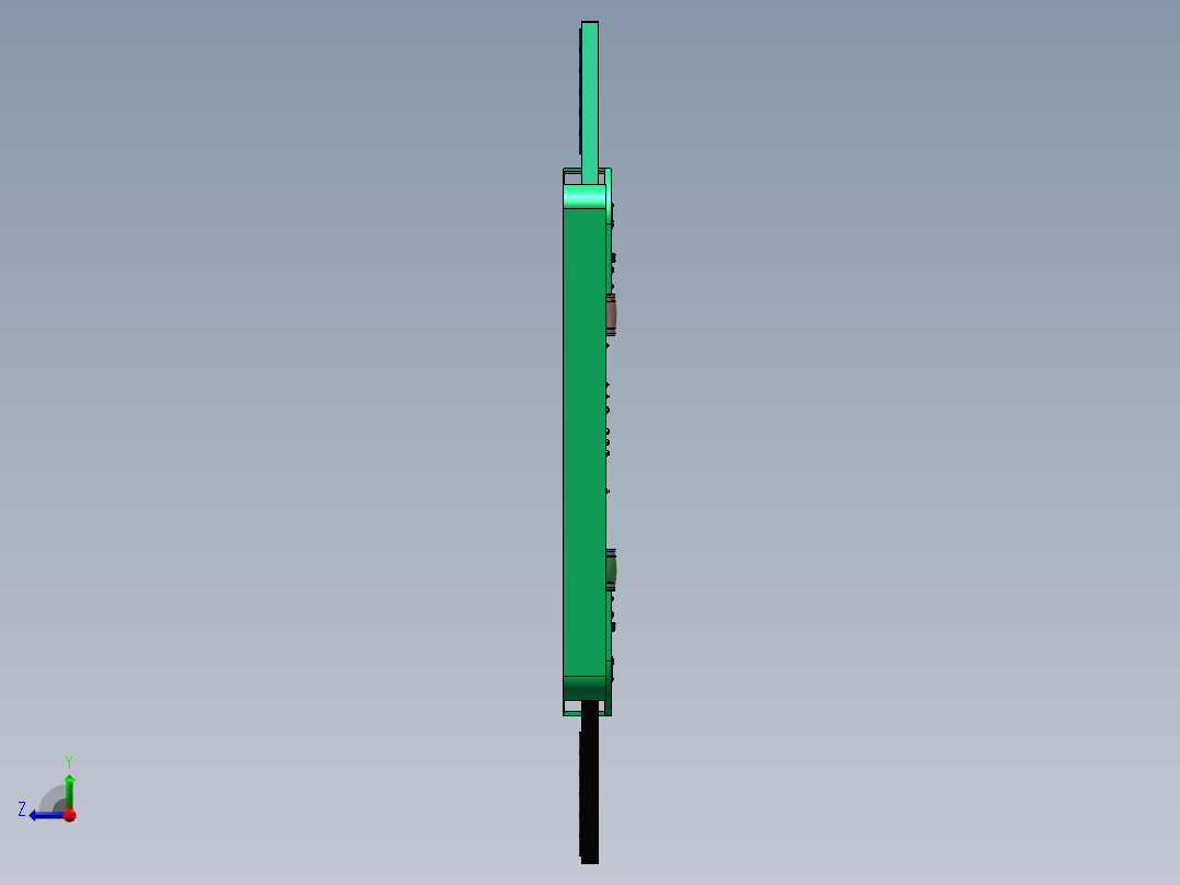 夹持式自动泊车机器人右视图