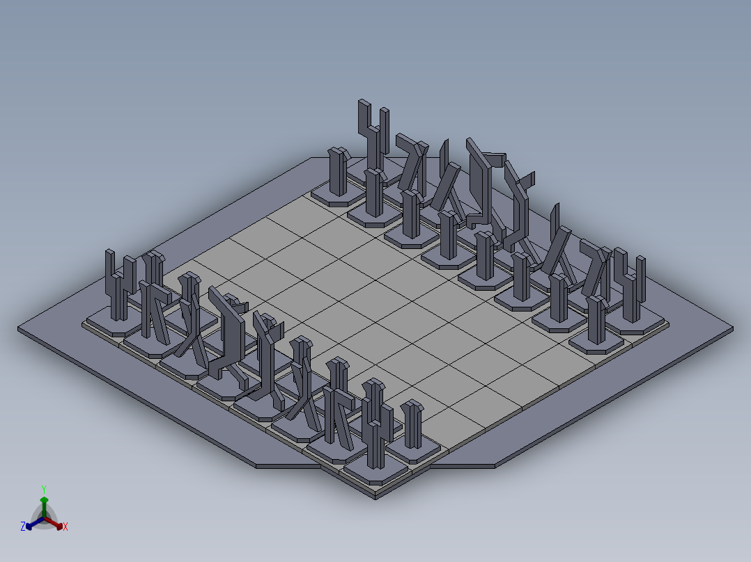 象棋4正等轴测图