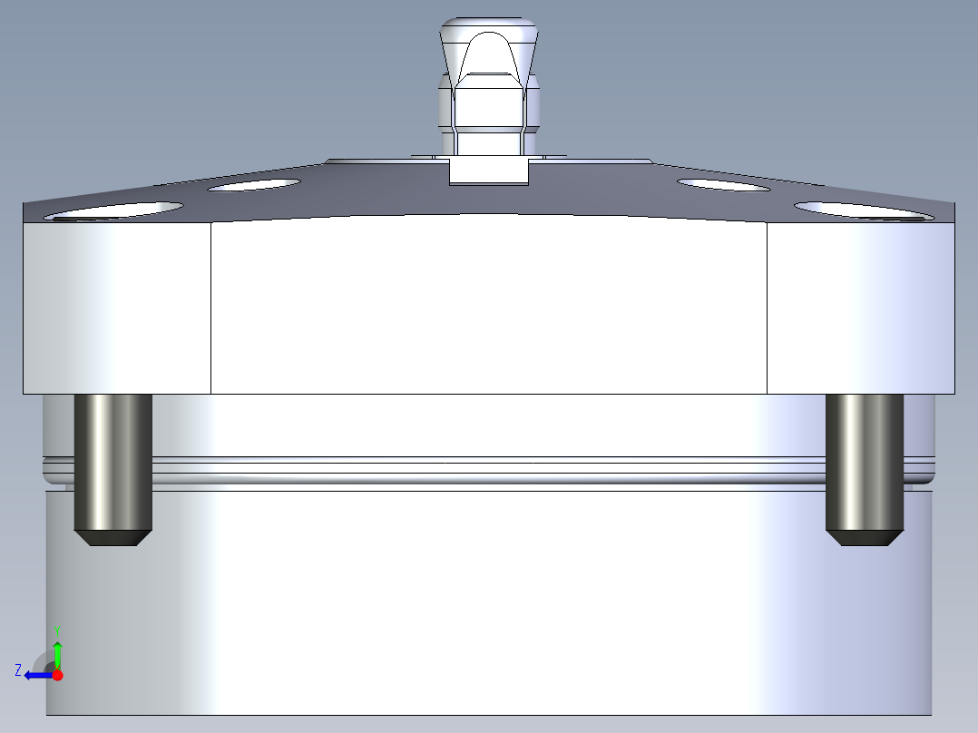 KOSMEKSWH2070-G多系列多零件图纸模型右视图