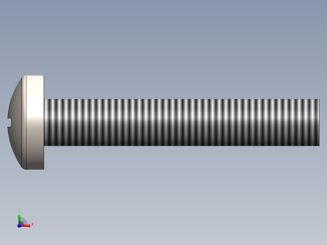 螺丝 M6 十字盘头-M6x35 Screw head.SLDPRT前视图
