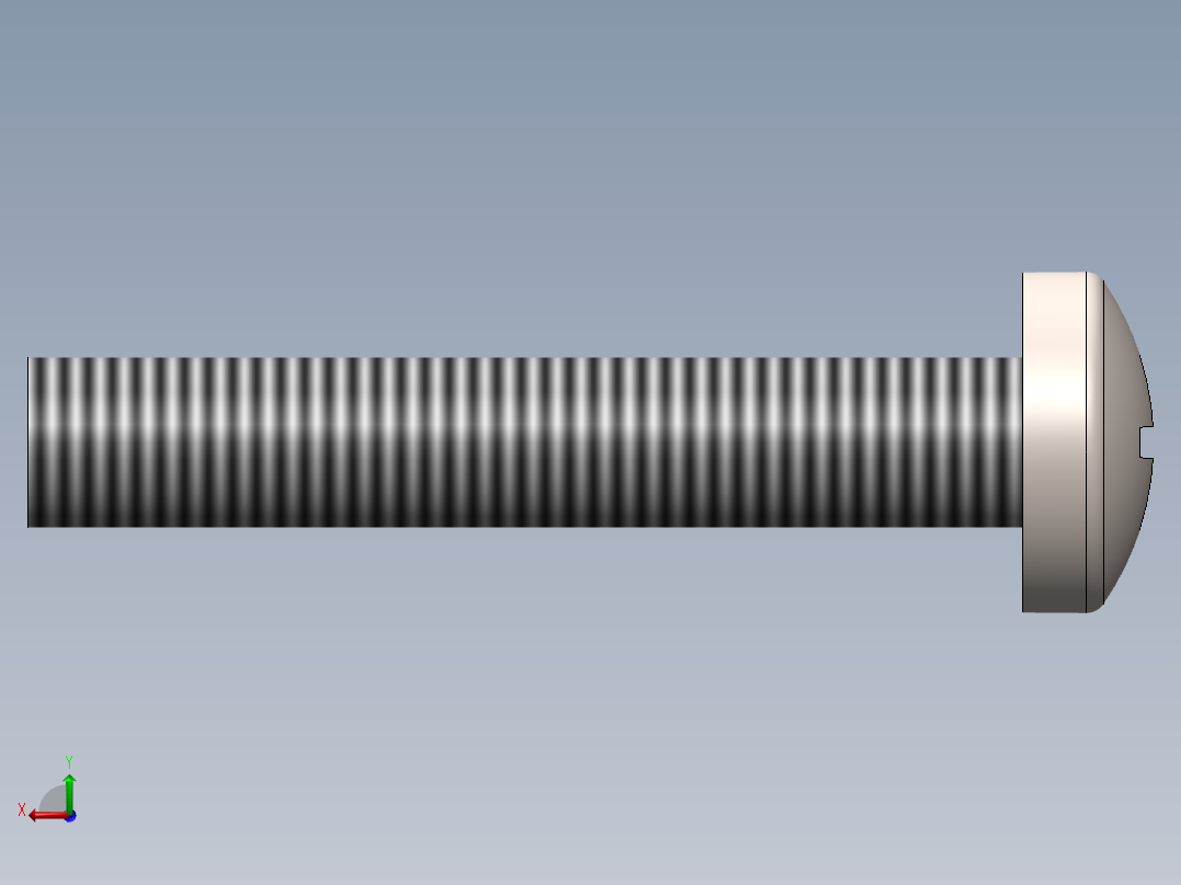 螺丝 M6 十字盘头-M6x35 Screw head.SLDPRT后视图
