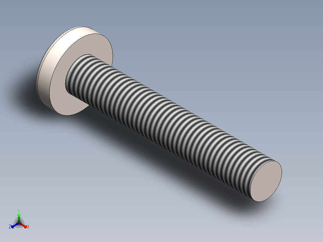 螺丝 M6 十字盘头-M6x35 Screw head.SLDPRT正等轴测图