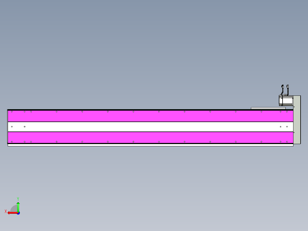 VF丝杆传动-一般环境VF27-Lxx-C-S1850-BR-ZP75-D3后视图