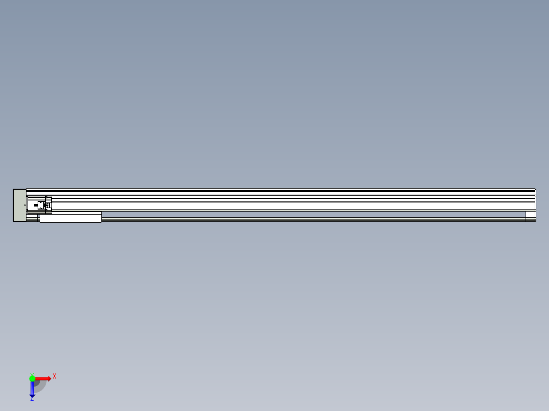 VF丝杆传动-一般环境VF27-Lxx-C-S1850-BR-ZP75-D3俯视图