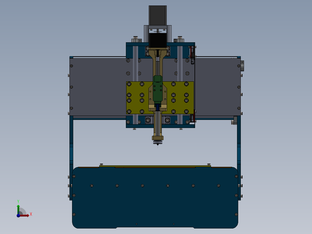 CNC桌面数控点胶机sw17可编辑前视图
