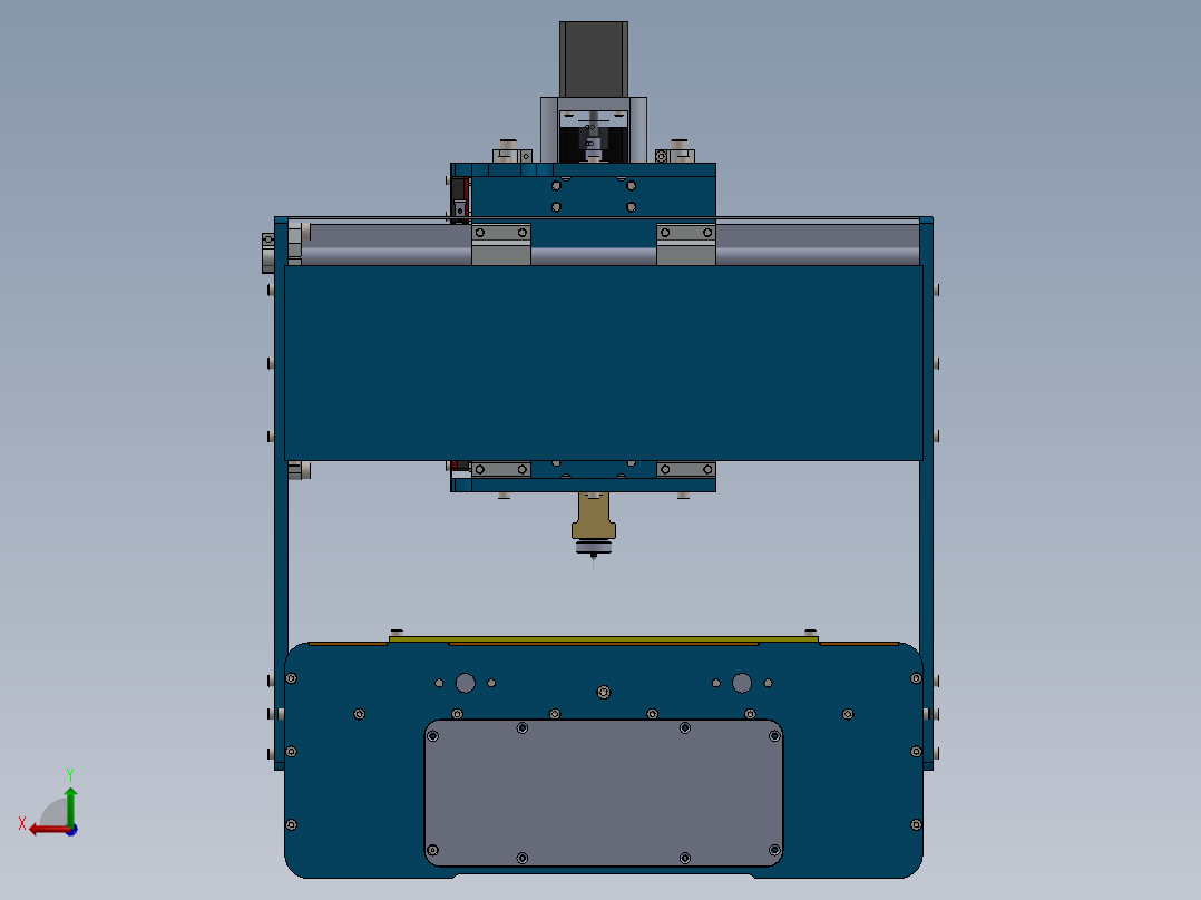 CNC桌面数控点胶机sw17可编辑后视图