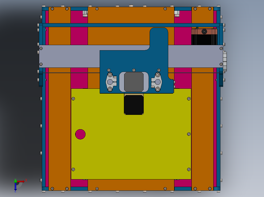 CNC桌面数控点胶机sw17可编辑俯视图