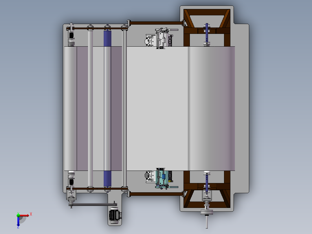 卷筒纸复合模切机sw18俯视图