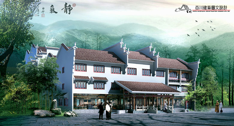 传统仿古中式徽派建筑民俗民居住宅马头墙SU模型CAD图纸大样详图
