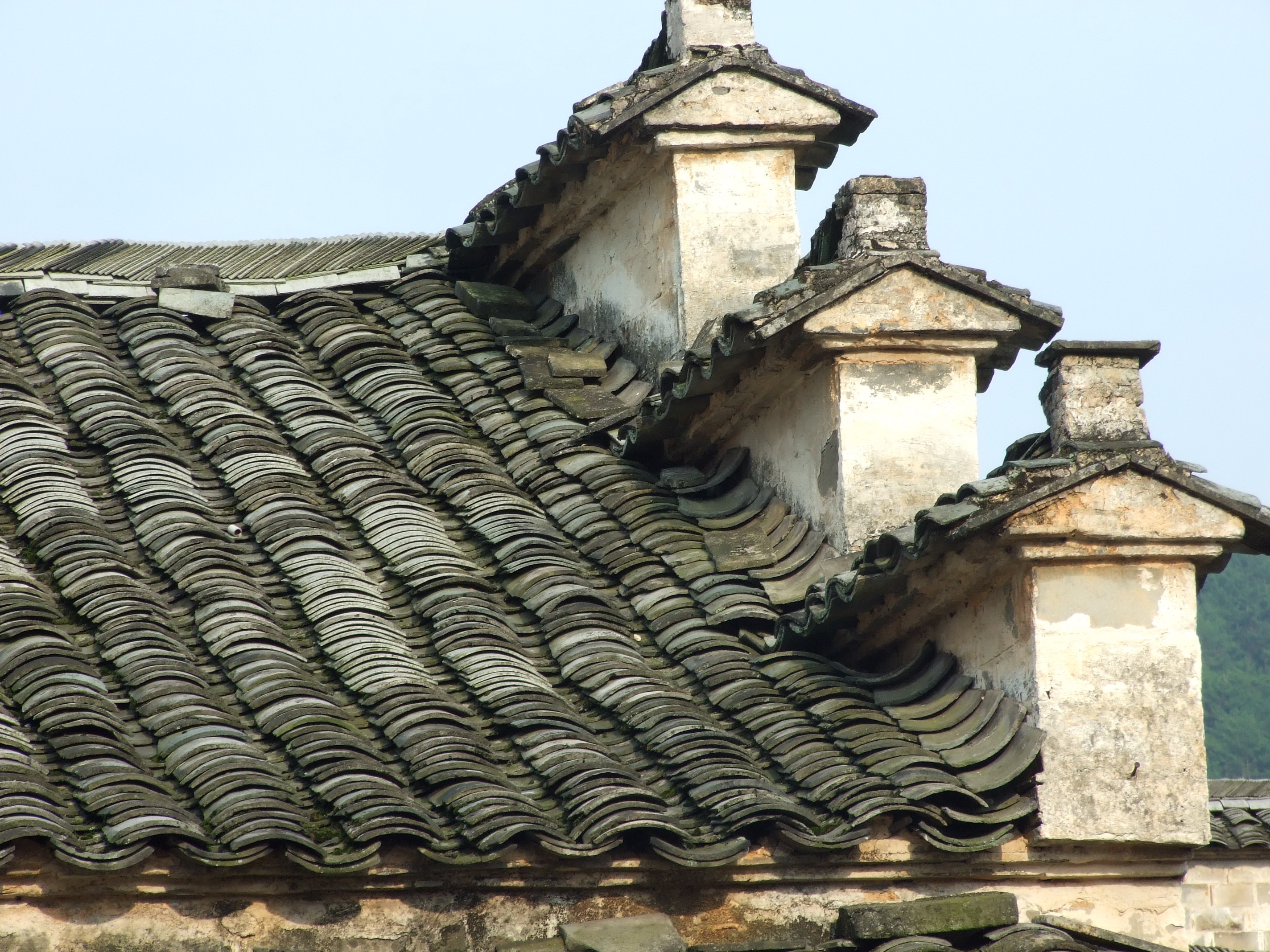 传统仿古中式徽派建筑民俗民居住宅马头墙SU模型CAD图纸大样详图