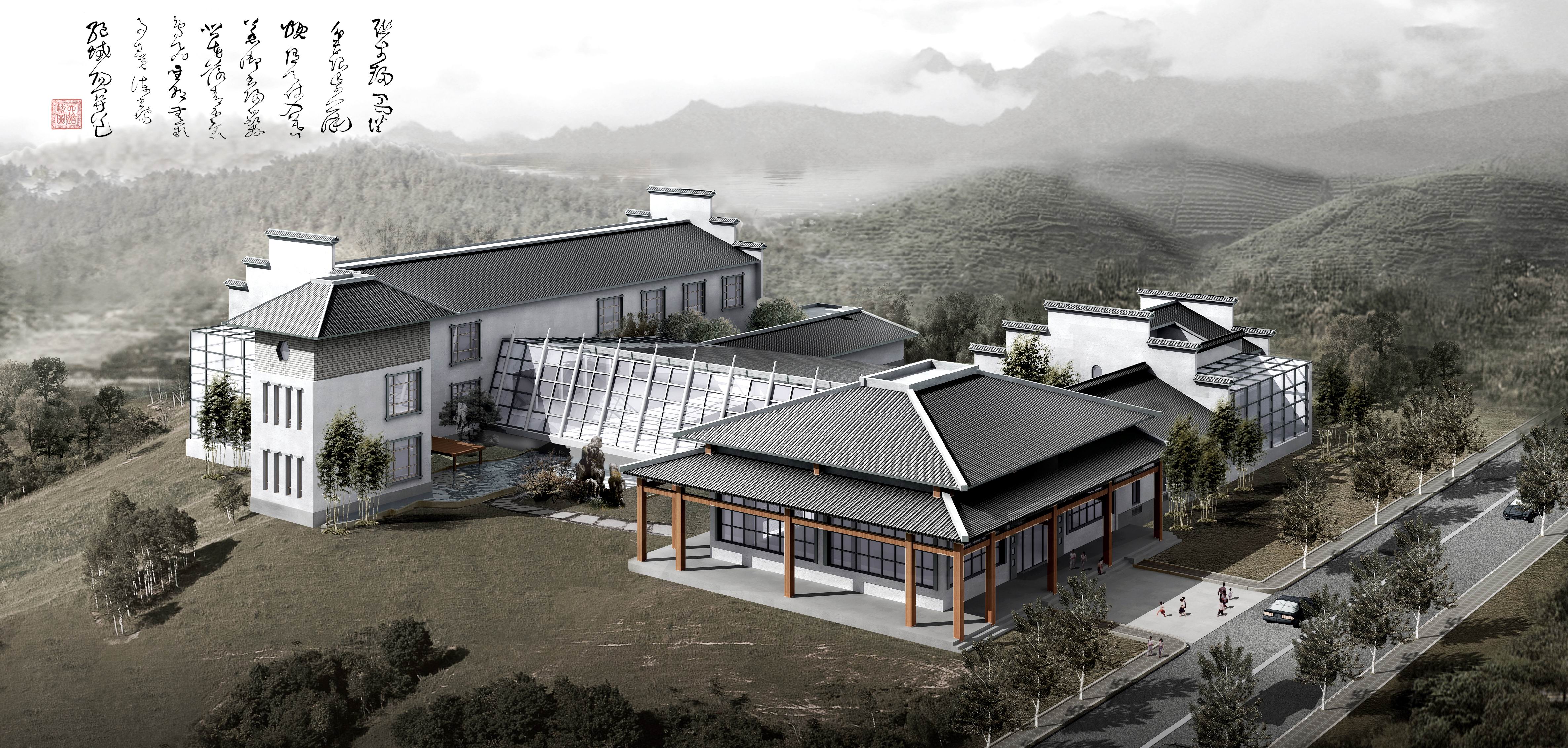 传统仿古中式徽派建筑民俗民居住宅马头墙SU模型CAD图纸大样详图