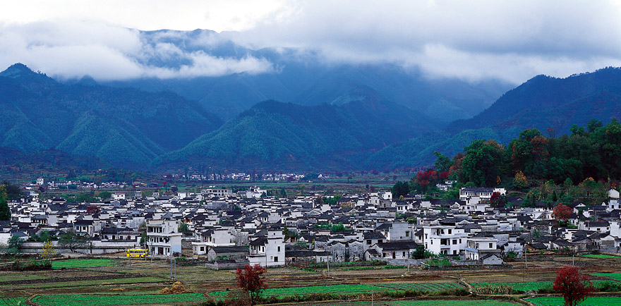 传统仿古中式徽派建筑民俗民居住宅马头墙SU模型CAD图纸大样详图