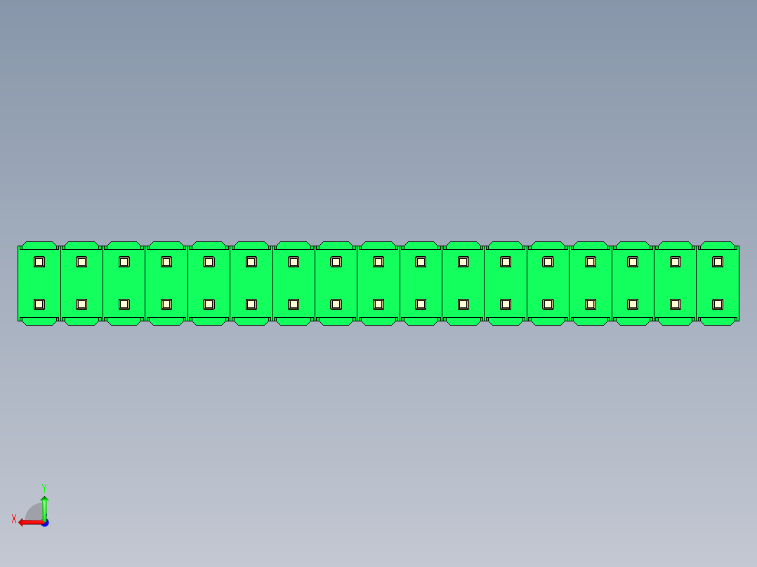 彩色公头100mil（2.54mm）系列-DS1021_green_2x17p_100mil_Type19_rev1.0后视图