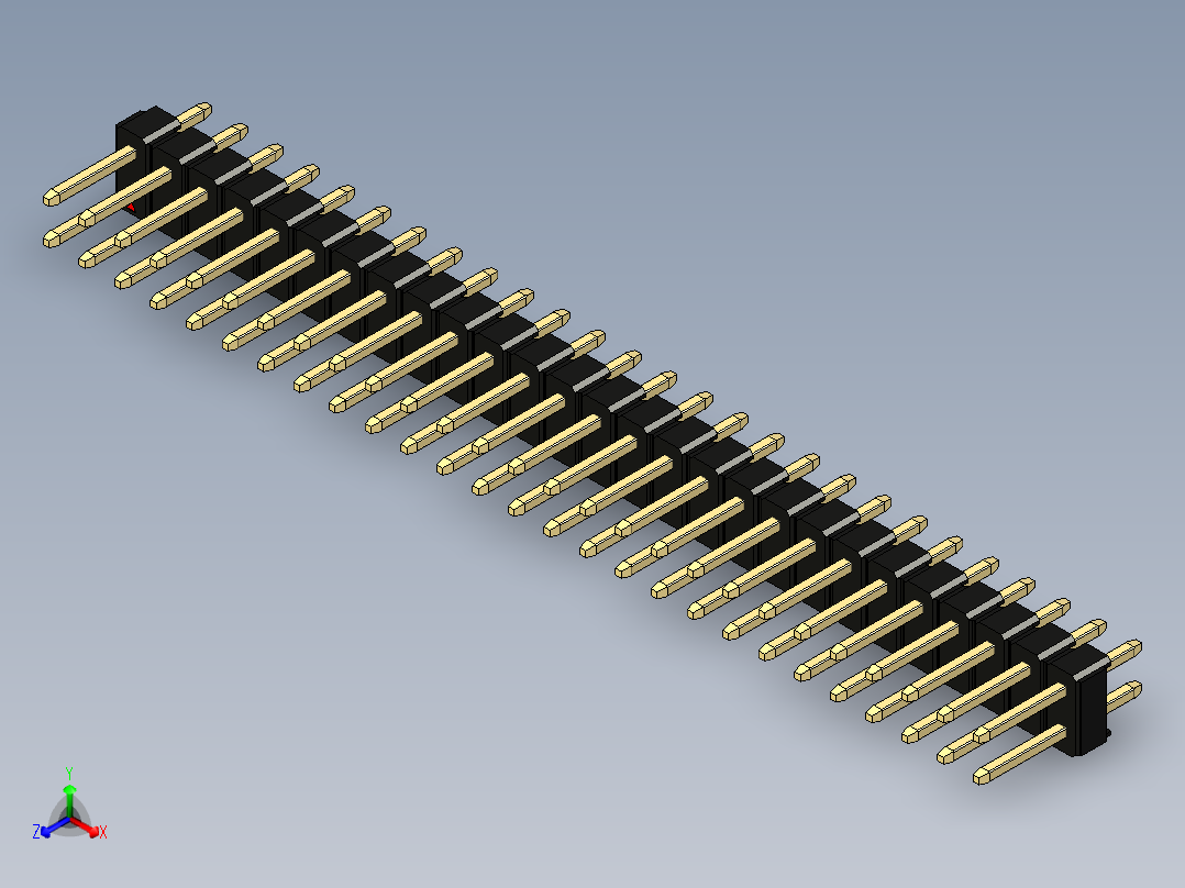 彩色公头100mil（2.54mm）系列-DS1021_black_2x27p_100mil_Type1_rev1.0