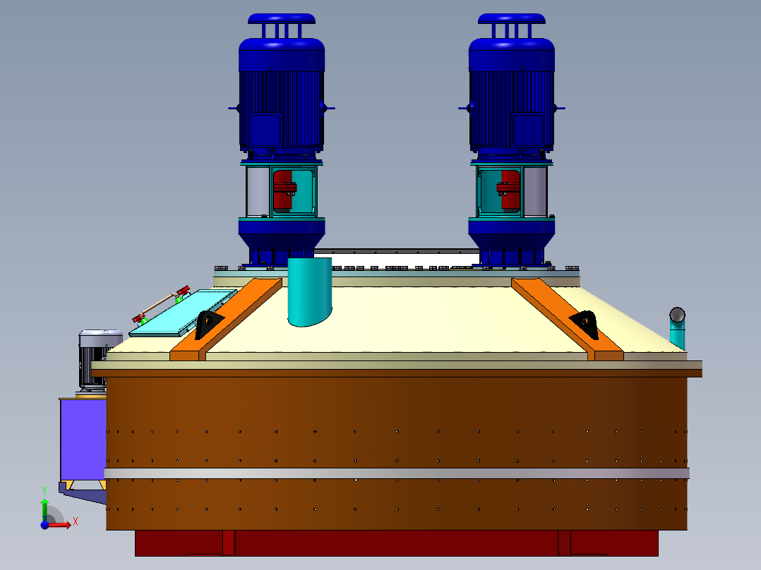 JN1500立轴行星搅拌机前视图