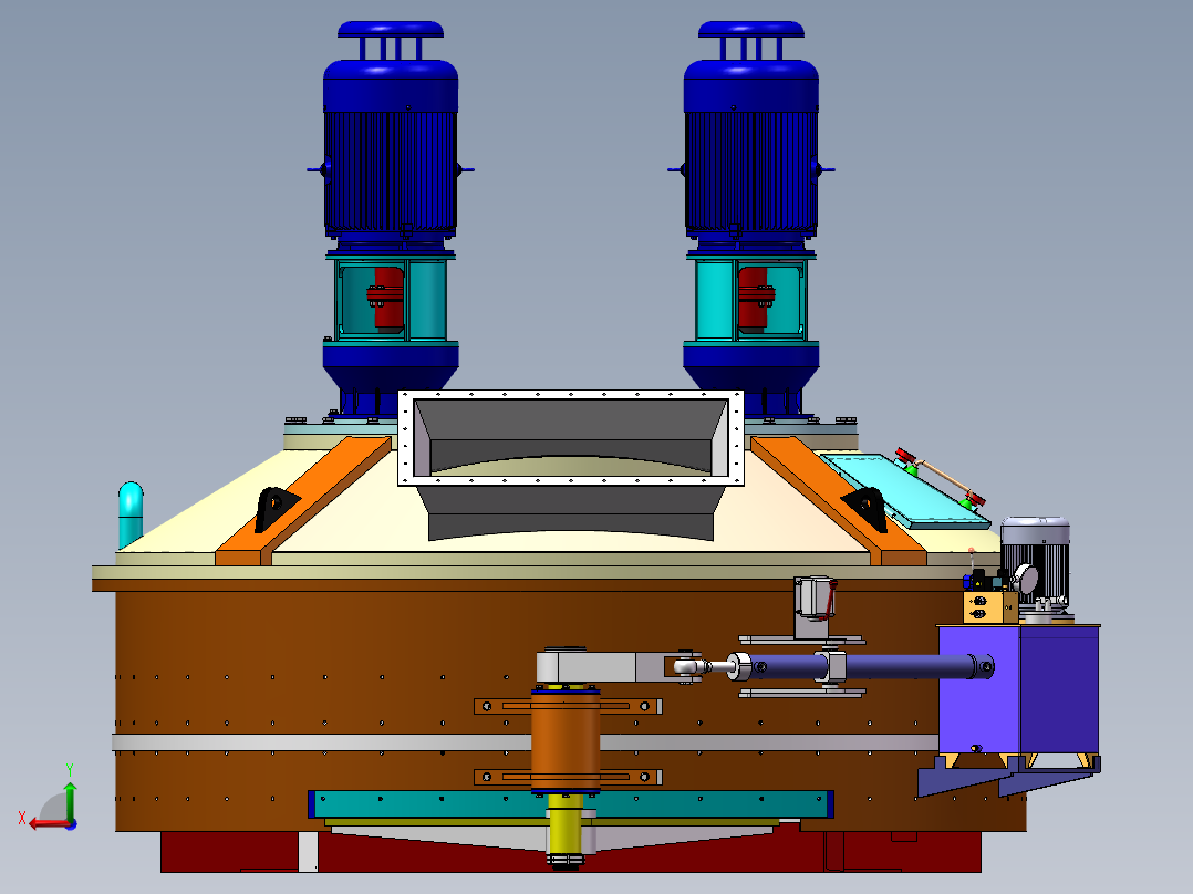 JN1500立轴行星搅拌机后视图