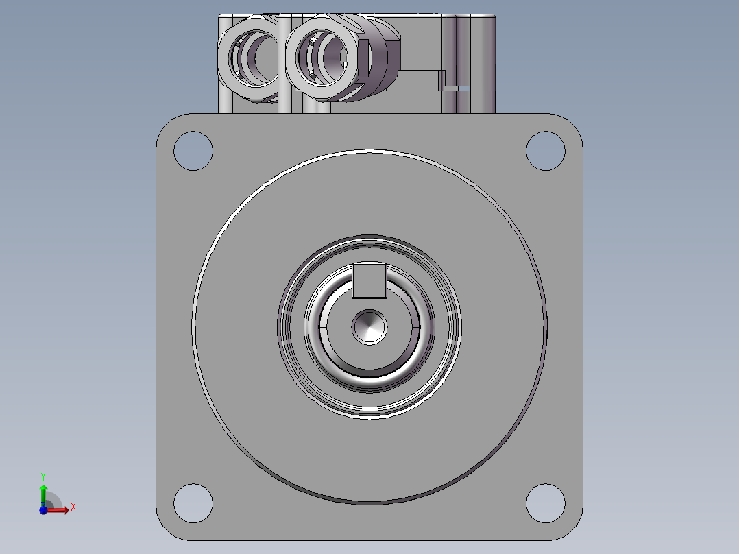 汇川伺服电机-MS1H1-40B30CB-(A)331Z（400W绝对值低惯量不带抱闸）前视图