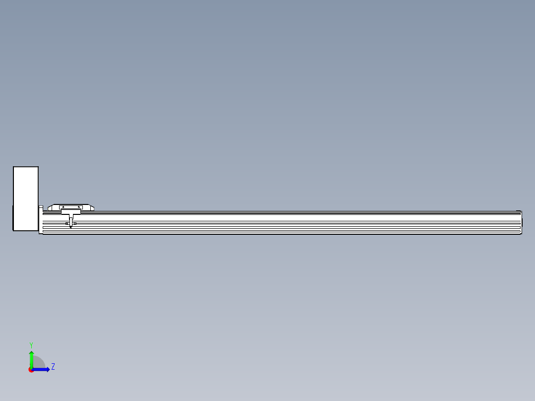 同步带全封闭直线模组TPA-HCB-85D-90-L1050-RU-Y-P20-N3左视图