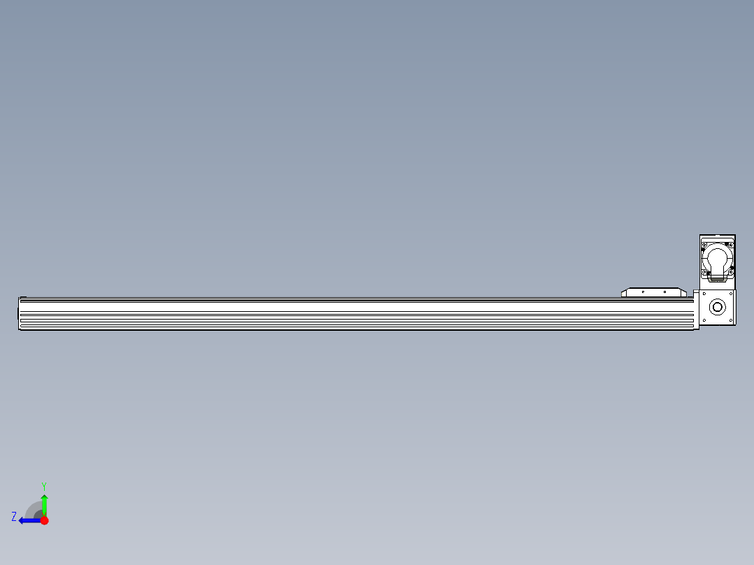 同步带全封闭直线模组TPA-HCB-85D-90-L1050-RU-Y-P20-N3右视图
