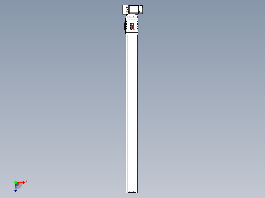 同步带全封闭直线模组TPA-HCB-85D-90-L1050-RU-Y-P20-N3俯视图
