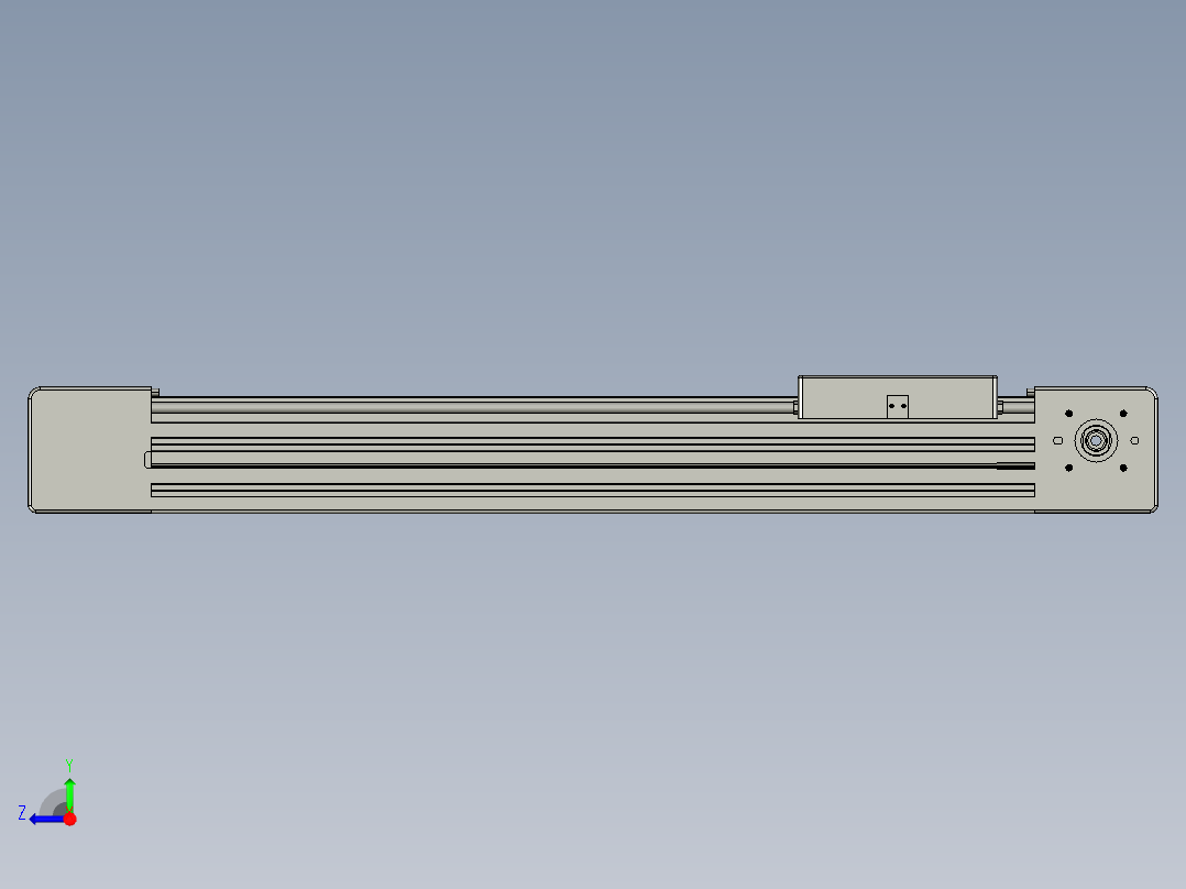 威洛博直线电机模组EB6-L140-S400-光轴右视图