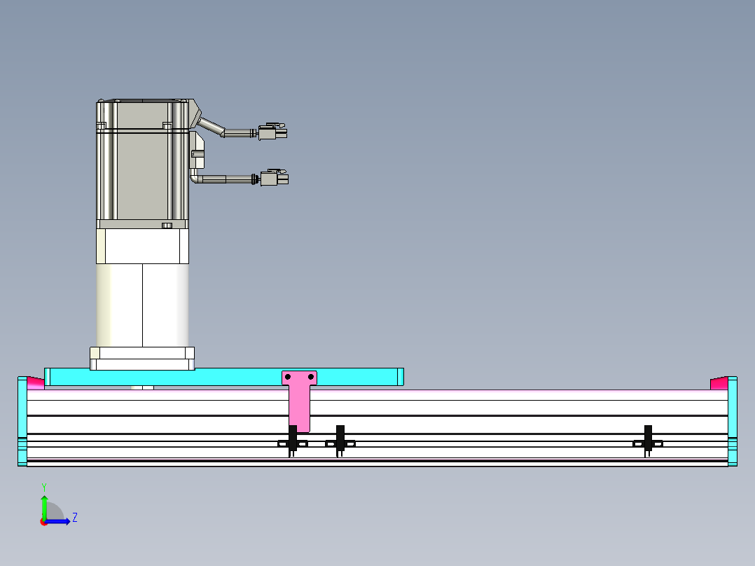 东锦齿条传动DH175G-L167-S250-BU-减速机+750W左视图