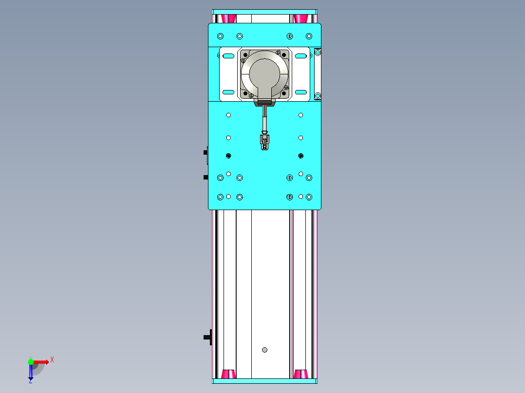 东锦齿条传动DH175G-L167-S250-BU-减速机+750W俯视图