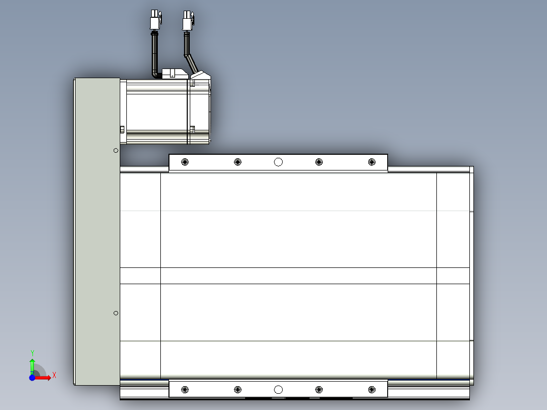 VF丝杆传动-一般环境VF27-Lxx-C-S50-BR-ZP75-D3前视图