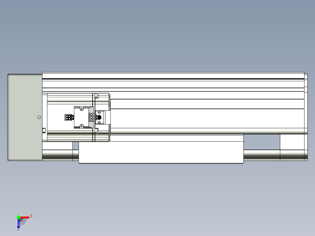 VF丝杆传动-一般环境VF27-Lxx-C-S50-BR-ZP75-D3俯视图