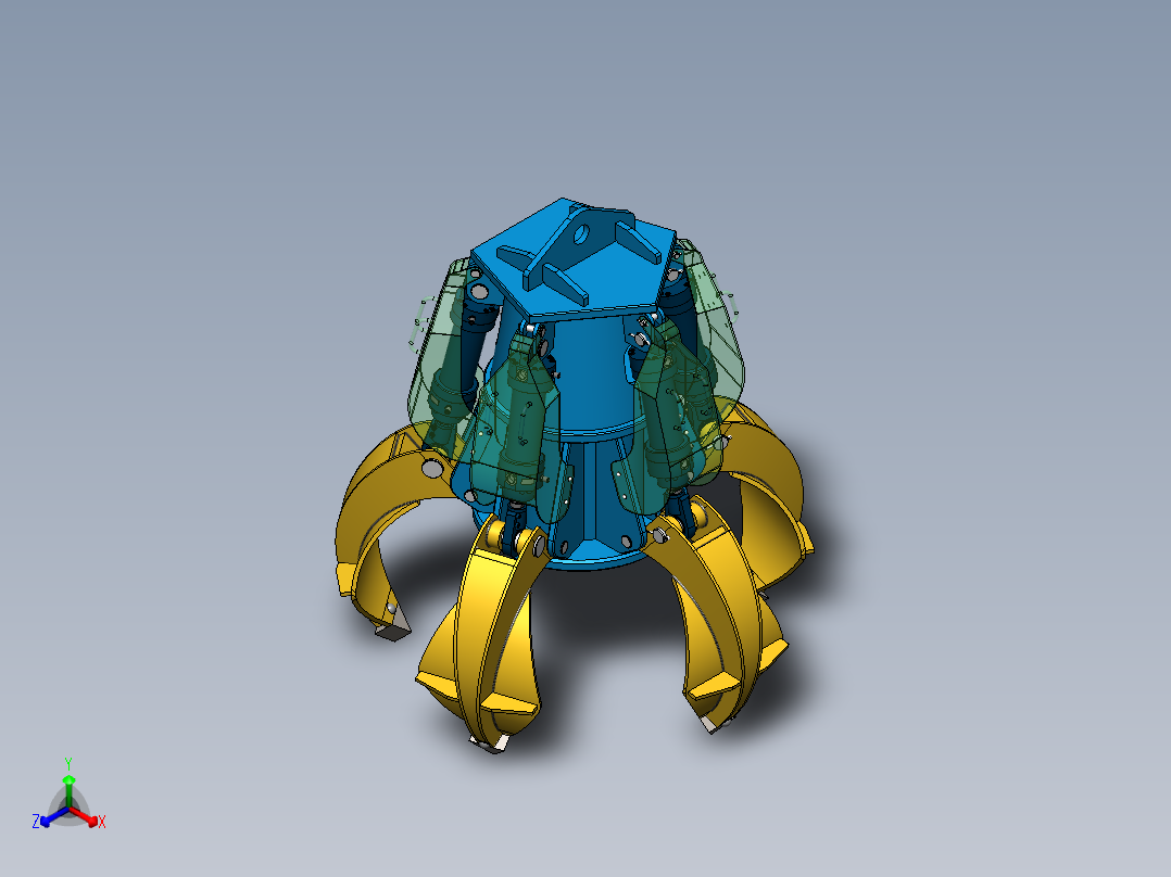 抓钢机正等轴测图