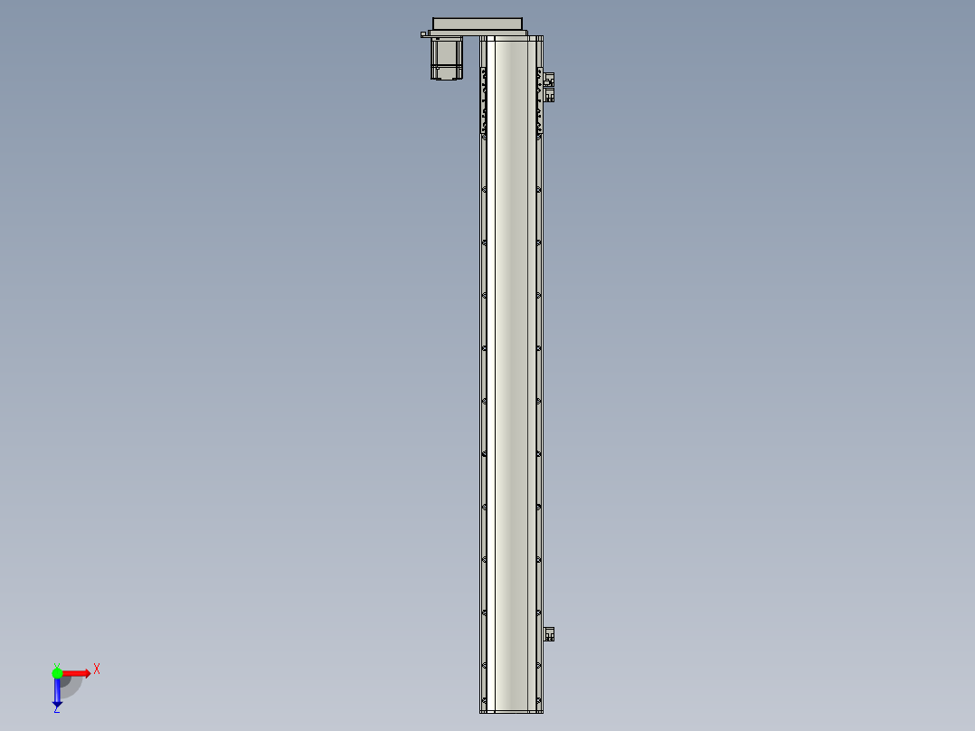 半封闭丝杆滑台MT120BS.L#.1050.BL.P40.C3俯视图