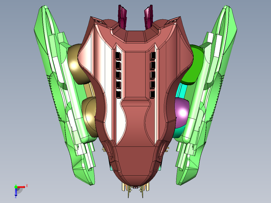 怪兽型外星飞船俯视图