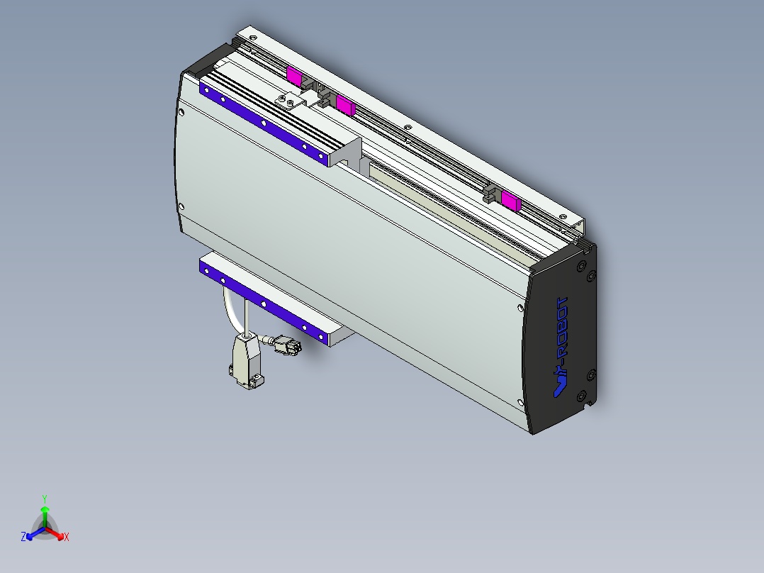威洛博VL系列直线电机模组-VL17E2-S200正等轴测图