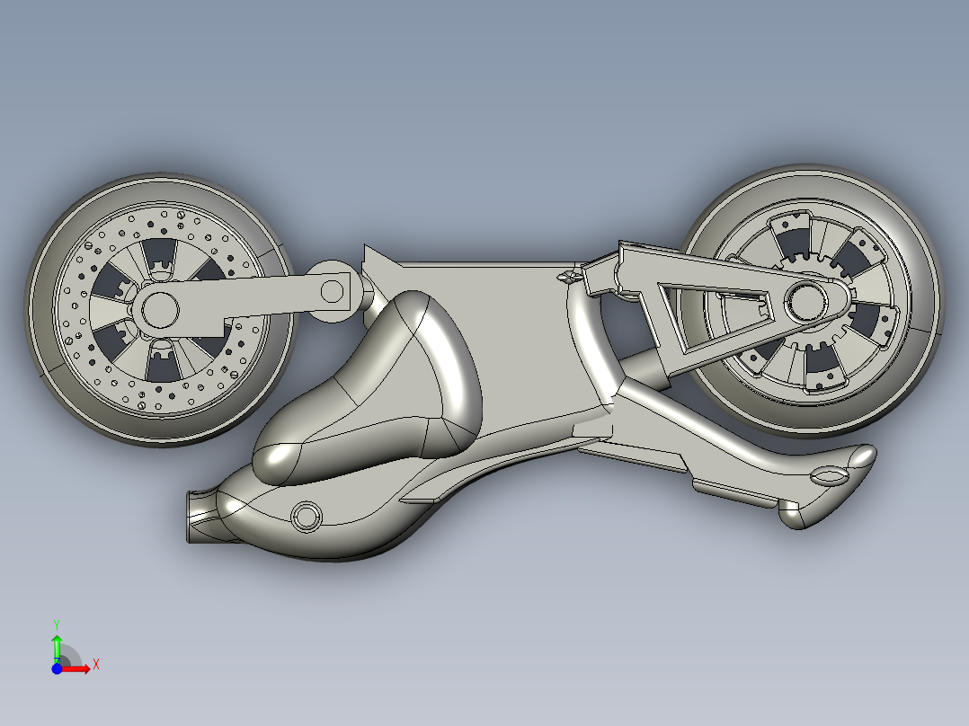 电动自行车 摩托车 (15)前视图