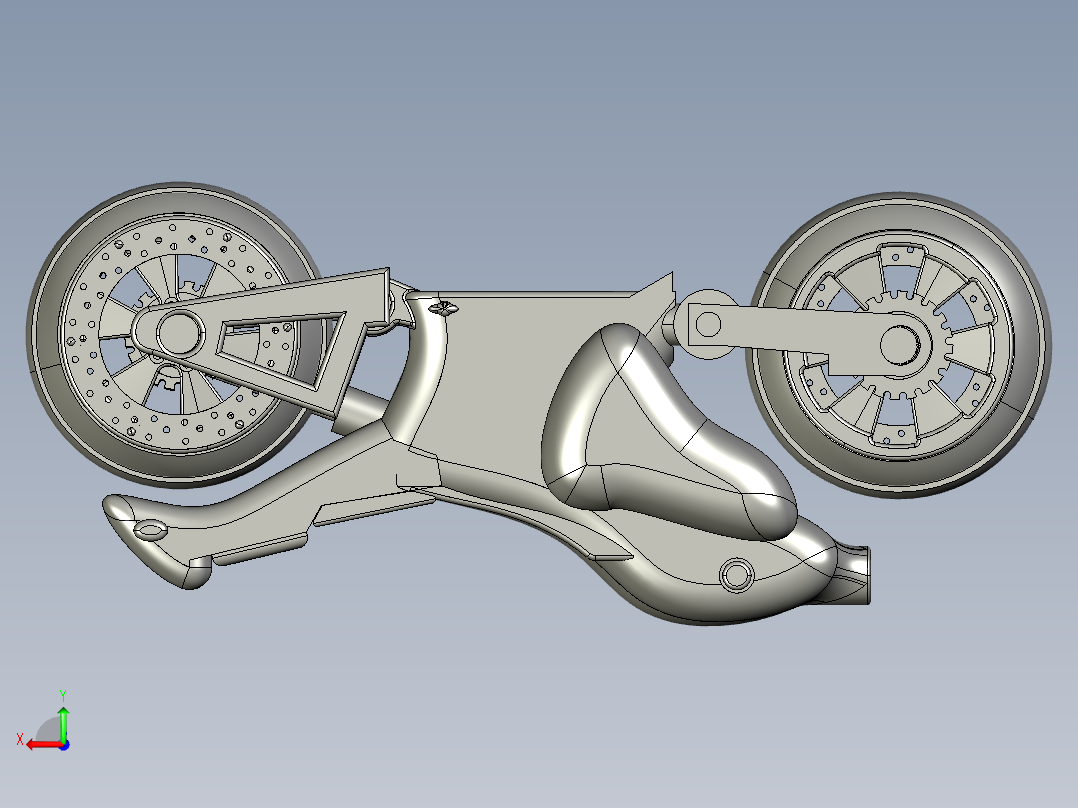 电动自行车 摩托车 (15)后视图