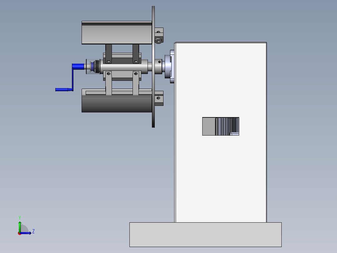 冲床放料机（sw20可编辑+工程图+bom）左视图
