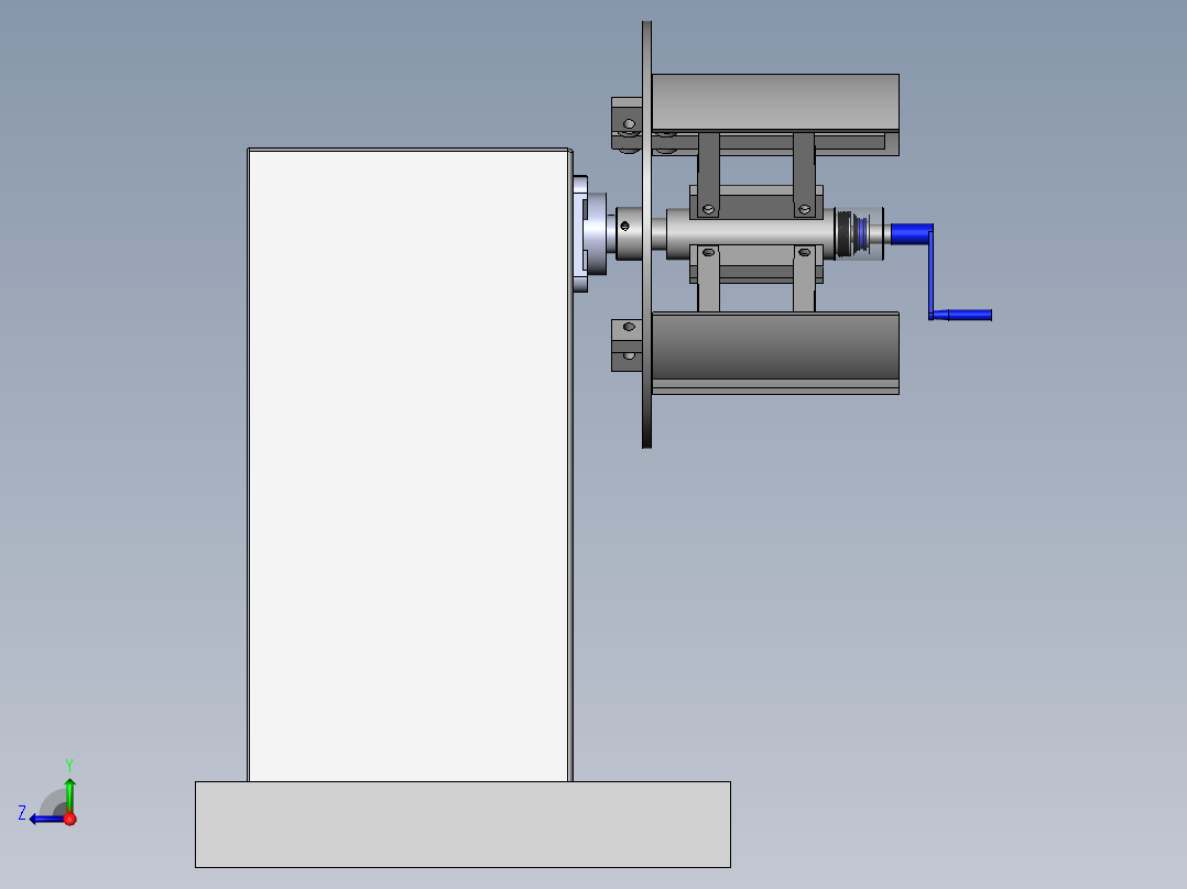 冲床放料机（sw20可编辑+工程图+bom）右视图