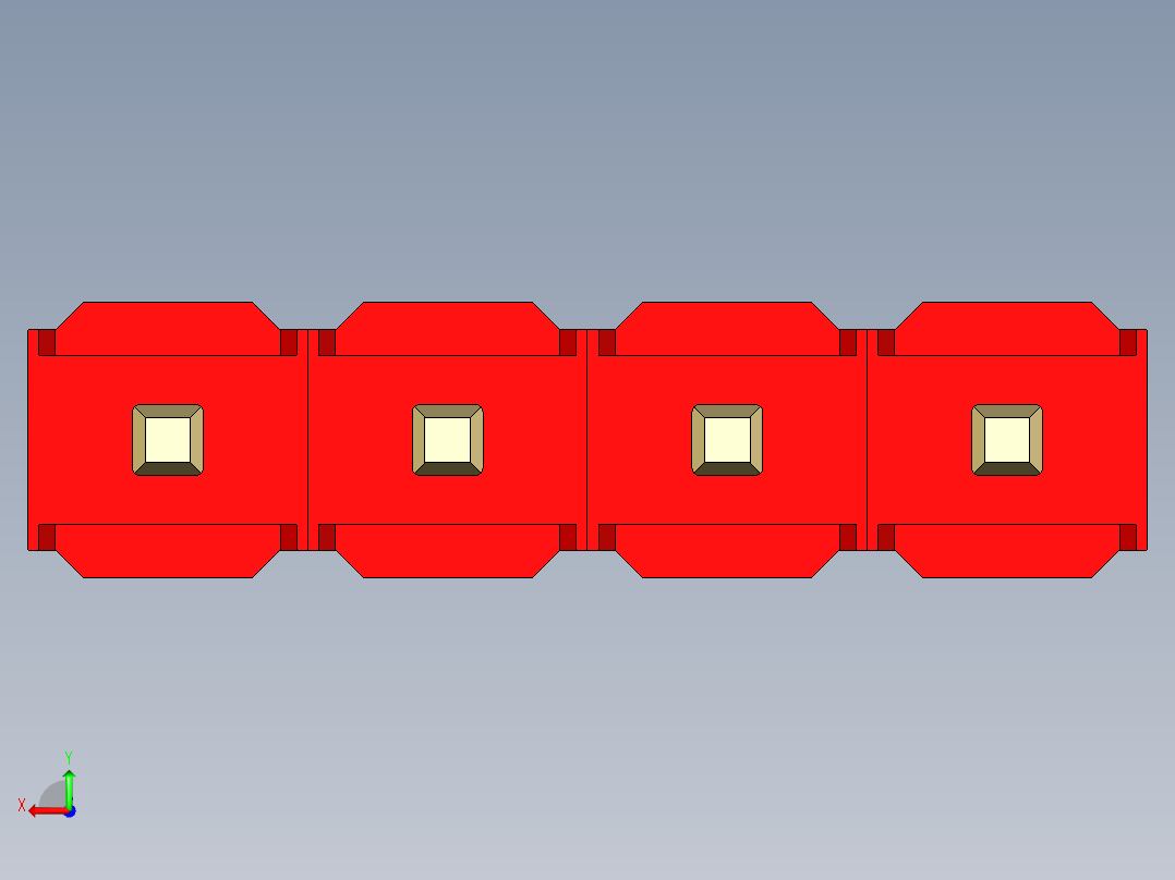 彩色公头100mil（2.54mm）系列-DS1021_red_1x04p_100mil_Type43_rev1.0后视图