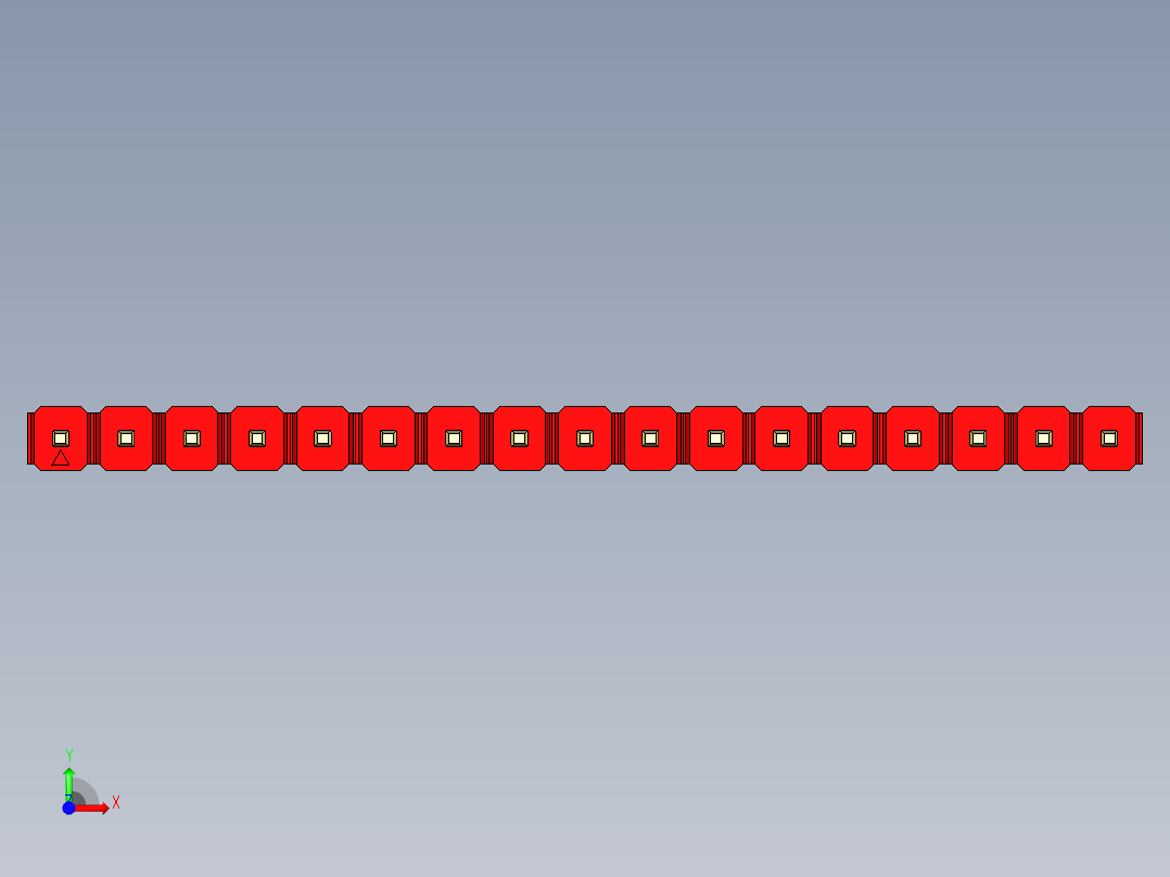 彩色公头100mil（2.54mm）系列-DS1021_red_1x17p_100mil_Type43_rev1.0前视图